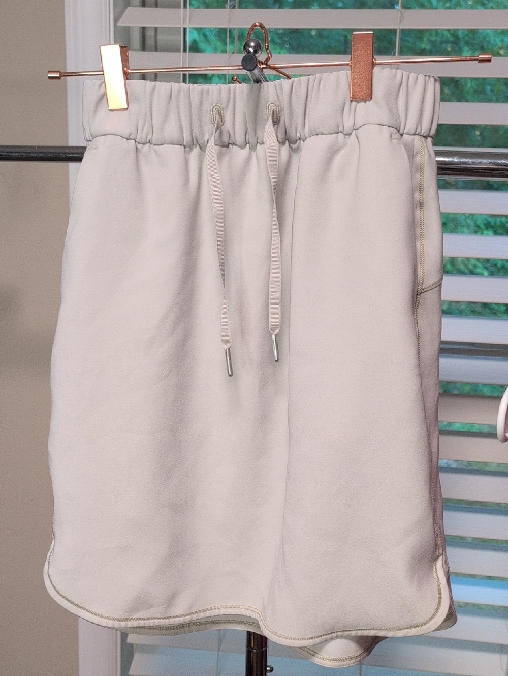 Lululemon Cream Drawstring Skirt with Side Pocket